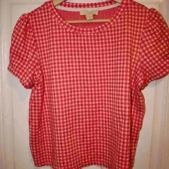 Festive Red & White Gingham Christmas Crop Top - XS Holiday Chic! - Picture 5 of 7